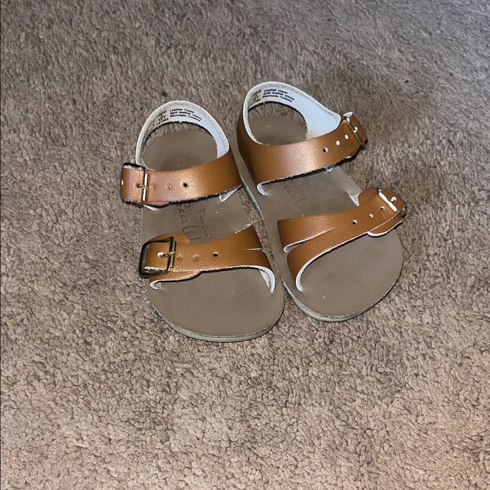 See Wees Stylish Tan Kids Sandals with Adjustable Straps